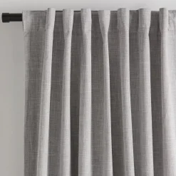 Bouclair Light Grey Chita Back Tab Blackout Curtain* Sheer Curtains & Window Sheer Panels|Blackout Window Curtains