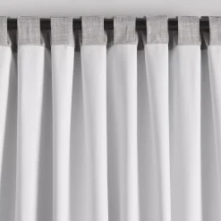 Bouclair Light Grey Chita Back Tab Blackout Curtain* Sheer Curtains & Window Sheer Panels|Blackout Window Curtains