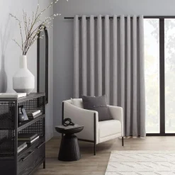 Bouclair Light Grey Chita Blackout Curtain* Sheer Curtains & Window Sheer Panels|Blackout Window Curtains