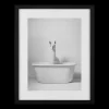 Bouclair LLama in Bathtub Printed Framed Canvas* Printed & Photography Wall Art Canvases