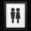 Bouclair Man & Woman Silhouette Bathroom Shadow Box* Bathroom Wall Decor