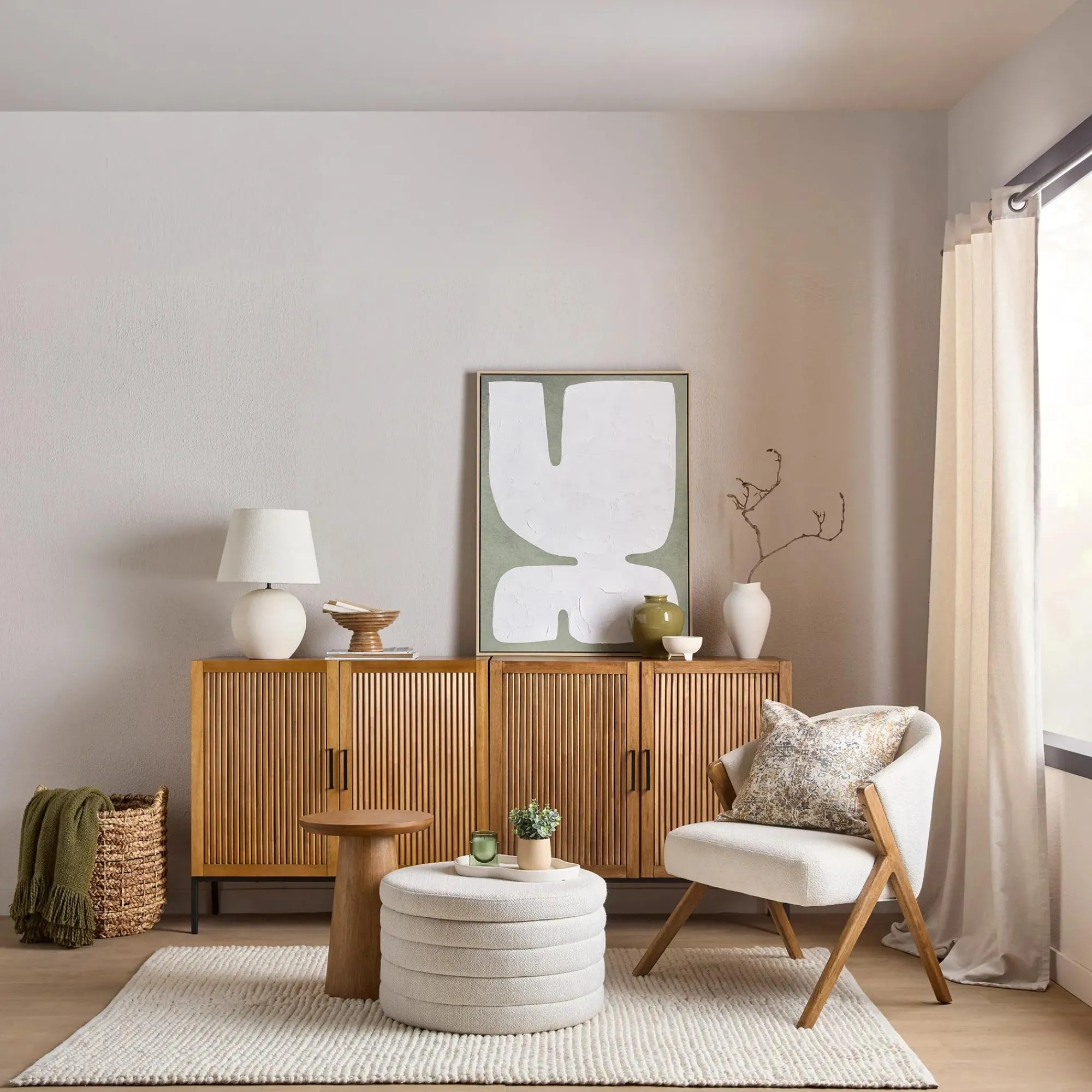 Bouclair Mango Wood Hourglass Side Table* Side Tables|Coffee Tables & Side Tables