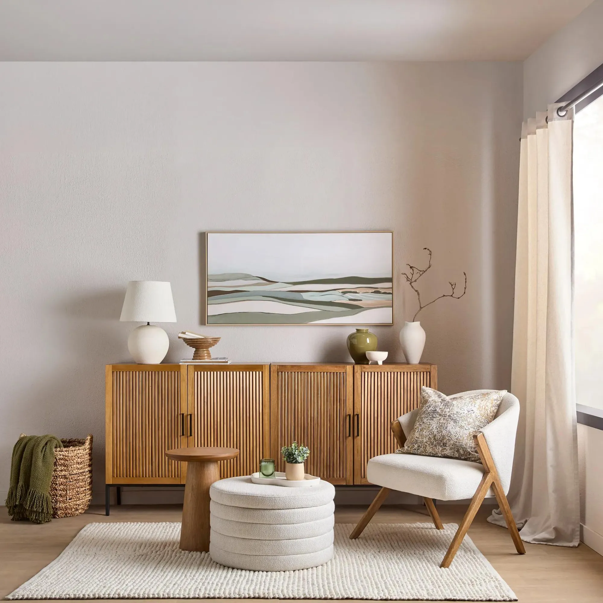 Bouclair Mango Wood Hourglass Side Table* Side Tables|Coffee Tables & Side Tables