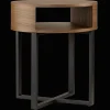 Bouclair Metal and Walnut Side Table* Side Tables|Coffee Tables & Side Tables