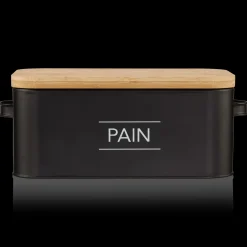 Bouclair Metal Bread Box with Bamboo Lid* Dinnerware|Kitchen & Dining Accessories