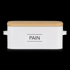 Bouclair Metal Bread Box with Bamboo Lid* Dinnerware|Kitchen & Dining Accessories