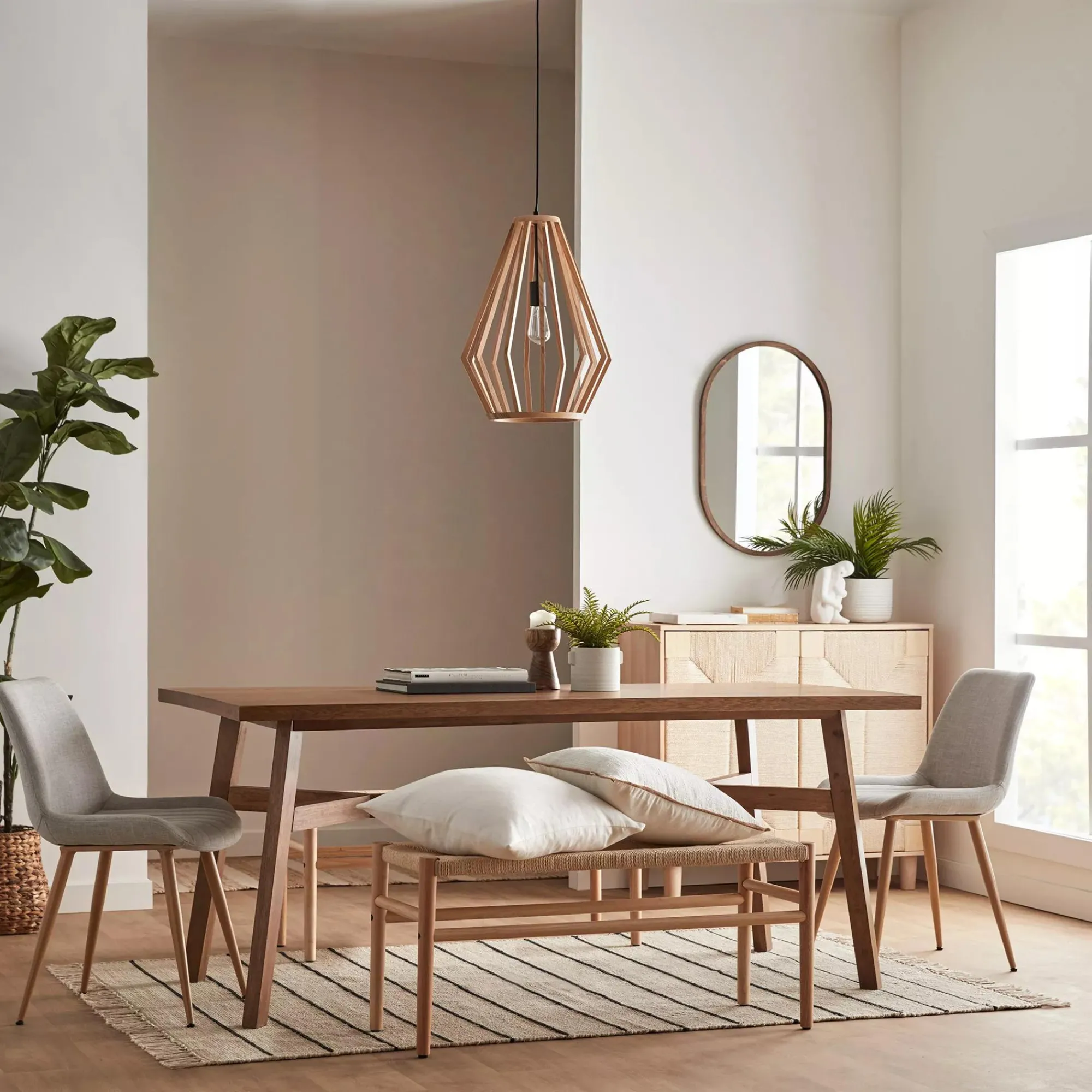 Bouclair Mid-Century Modern Natural Wood Dining Table* Furniture Accessories|Dining Tables & Kitchen Tables