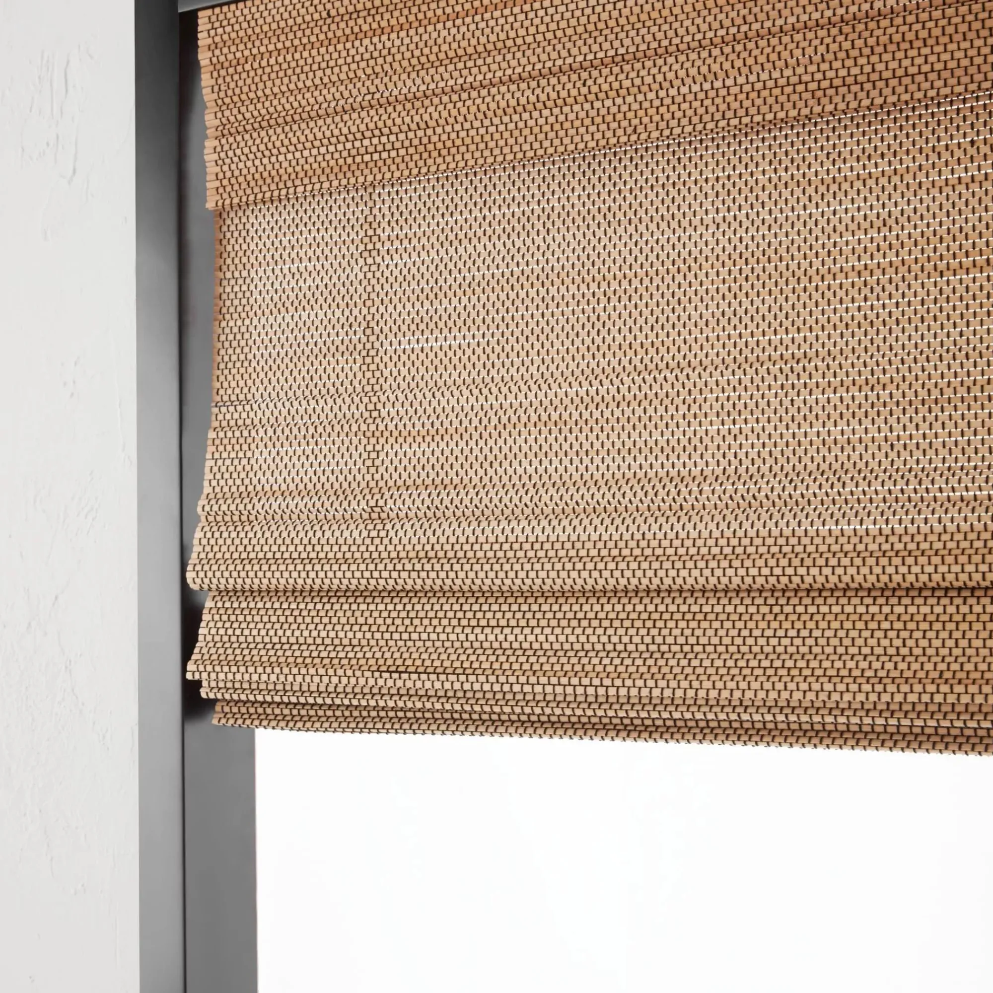 Bouclair Natural & Black Cordless Bali Shade* Window Blinds & Shades