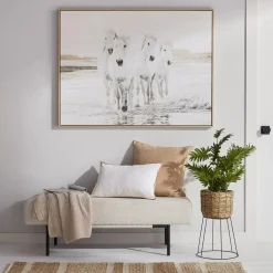 Bouclair Natural Rattan Planter on Metal Legs* Artificial Plants