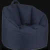 Bouclair Navy Canvas Bean Bag* Junior Bedroom Furniture