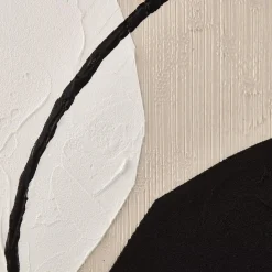 Bouclair Neutral Oval Abstract Painted Canvas* Oil Paintings