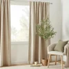 Bouclair Oatmeal Adrie Blackout Curtain* Sheer Curtains & Window Sheer Panels|Blackout Window Curtains