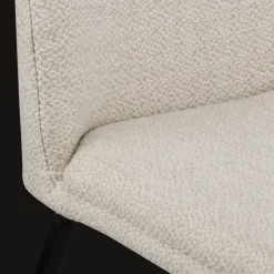 Bouclair Oatmeal Fabric and Metal Dining Chair* Furniture Accessories|Dining Chairs