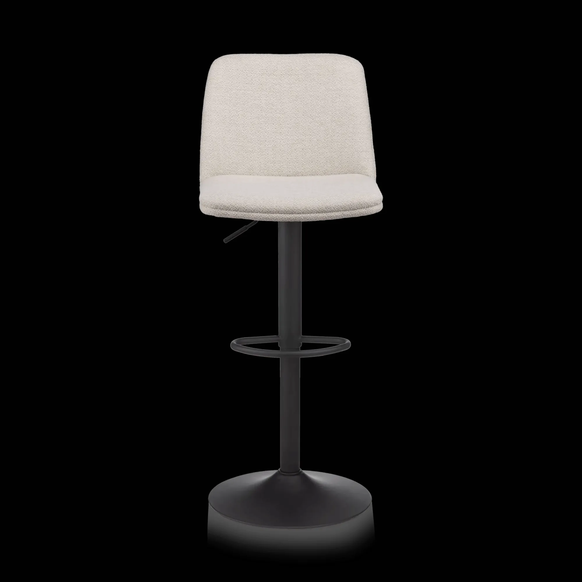 Bouclair Oatmeal Fabric and Metal Adjustable Bar Stool* Furniture Accessories|Bar & Counter Stools