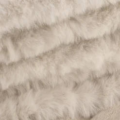 Bouclair Oatmeal Sheep Faux Fur Throw* Decorative Throws & Blankets
