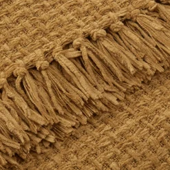 Bouclair Ochre Basic Chenille Knit Throw* Decorative Throws & Blankets