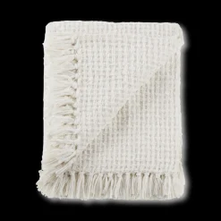 Bouclair Off White Basic Chenille Knit Throw* Decorative Throws & Blankets