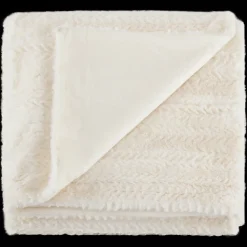 Bouclair Off White Ellyn Faux Fur Throw* Decorative Throws & Blankets