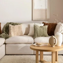 Bouclair Off White Set of 2 Ellyn Decorative Pillow* Decorative Throw Pillows