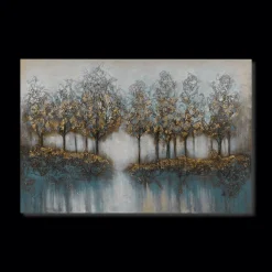 Bouclair Oil Painted Embellished Tree Canvas* Oil Paintings