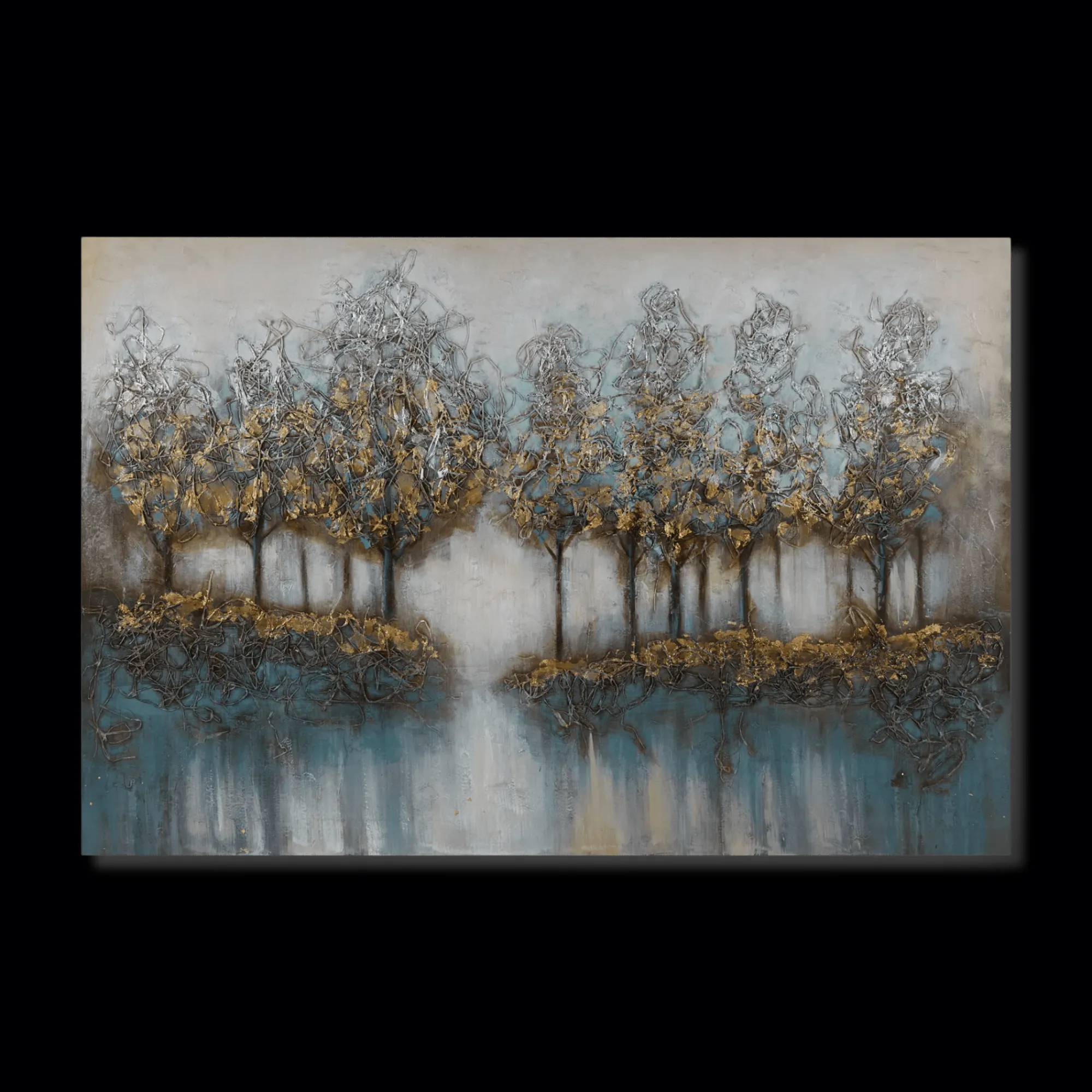 Bouclair Oil Painted Embellished Tree Canvas* Oil Paintings