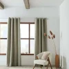 Bouclair Olive Tajo Panel Curtain* Sheer Curtains & Window Sheer Panels|Room Darkening & Light Filtering Curtains