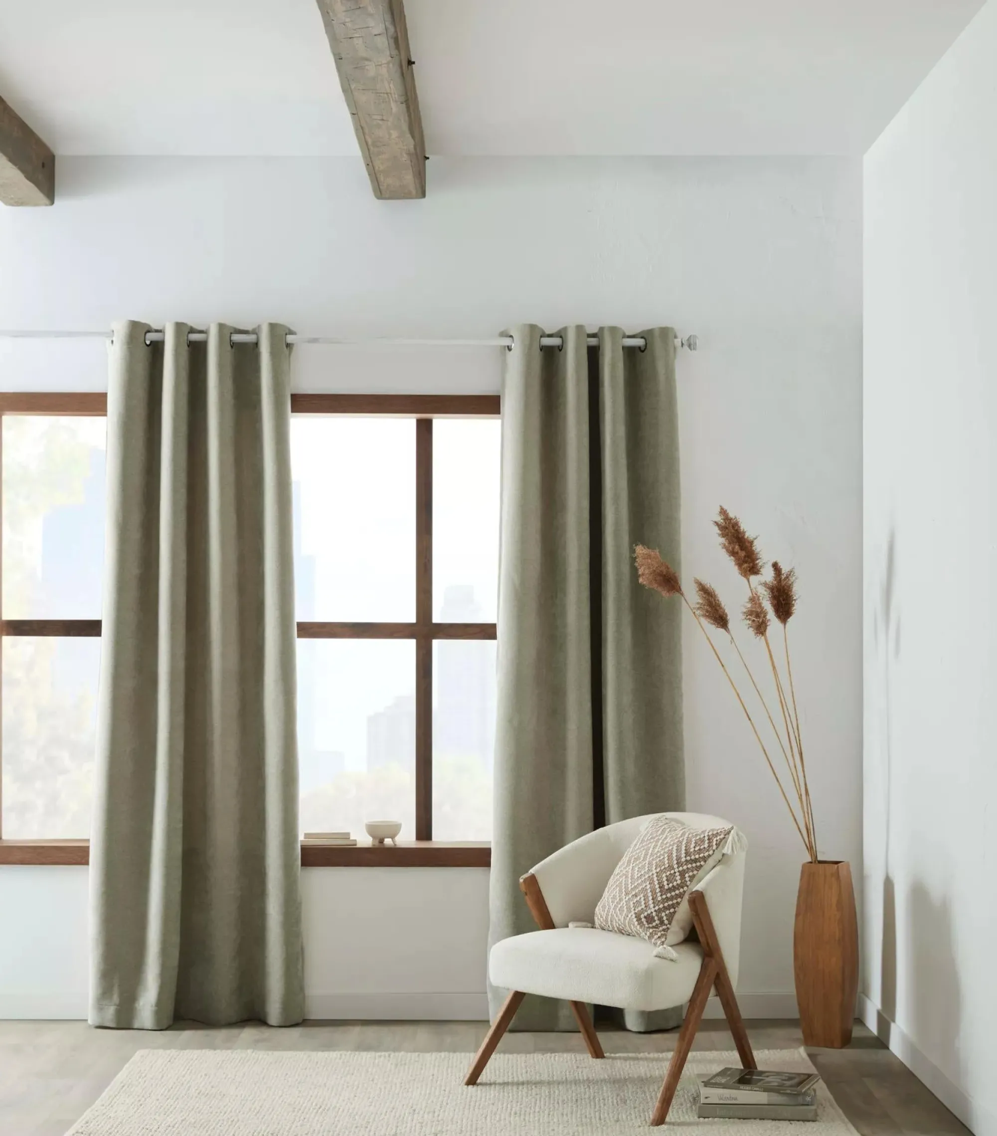 Bouclair Olive Tajo Panel Curtain* Sheer Curtains & Window Sheer Panels|Room Darkening & Light Filtering Curtains