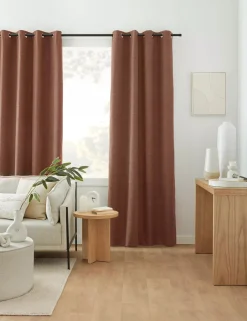 Bouclair Orange Dion Blackout Curtain* Sheer Curtains & Window Sheer Panels|Blackout Window Curtains