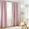Bouclair Pink Taha Rod Pocket Back Tab Blackout Curtain* Sheer Curtains & Window Sheer Panels|Blackout Window Curtains
