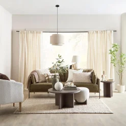 Bouclair Ribbed Beige Ceiling Lamp* Ceiling Lamps