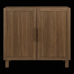 Bouclair Ribbed Door Walnut Veneer Buffet* Furniture Accessories|Buffet Tables & Credenzas