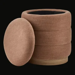 Bouclair Ribbed Ottoman with Storage* Entryway Benches Ottomans And Poufs|Ottomans & Benches