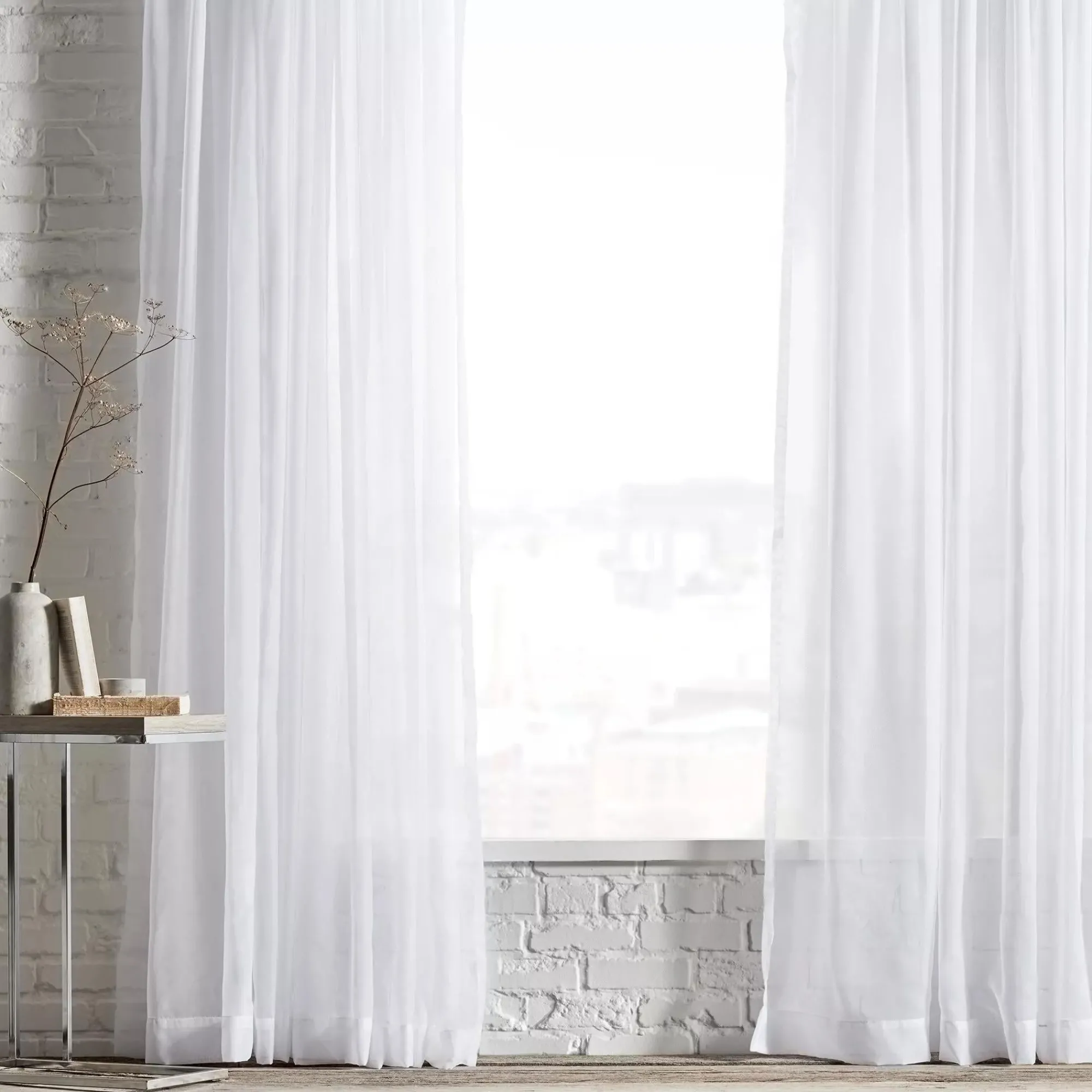 Bouclair Rod Pocket Sheer Curtain* Sheer Curtains & Window Sheer Panels