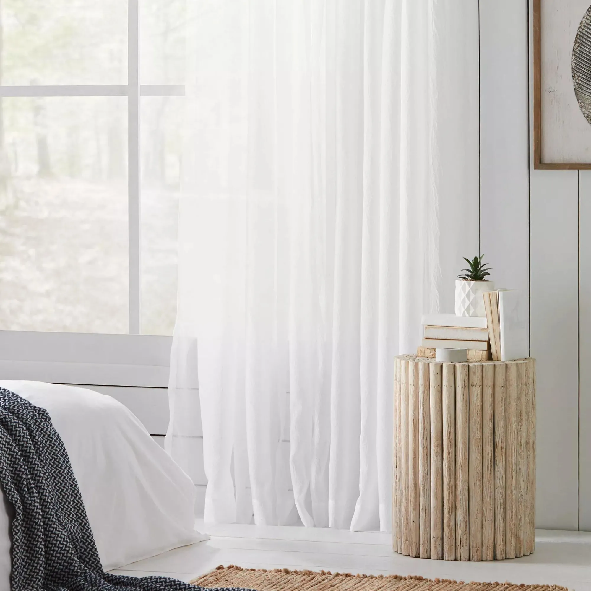 Bouclair Rod Pocket Sheer Curtain* Sheer Curtains & Window Sheer Panels