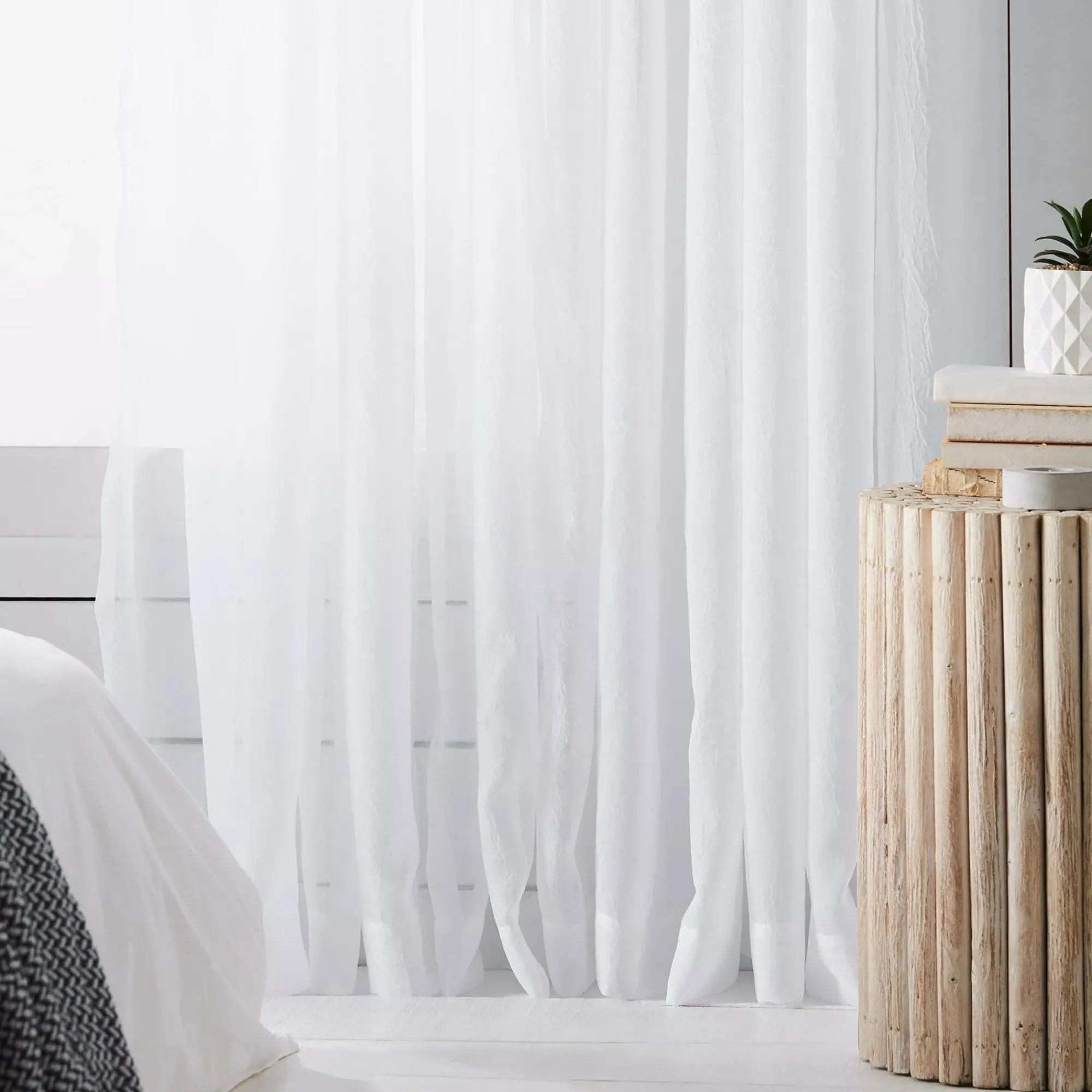 Bouclair Rod Pocket Sheer Curtain* Sheer Curtains & Window Sheer Panels