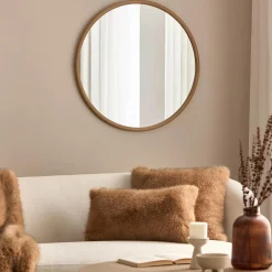 Bouclair Round Mirror with Natural Frame* Mirrors