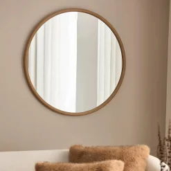 Bouclair Round Mirror with Natural Frame* Mirrors