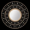 Bouclair Round Natural Fiber Bead Mirror* Nursery Wall Decor & Mirrors