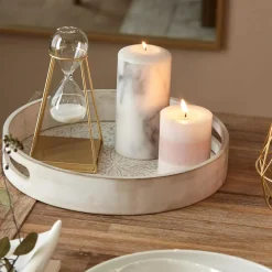 Bouclair Round Patterned Wood Tray* Home Decorative Items & Objects