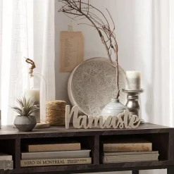 Bouclair Round Patterned Wood Tray* Home Decorative Items & Objects