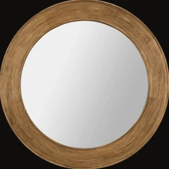 Bouclair Round Pine Wood Mirror* Mirrors