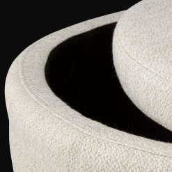 Bouclair Round Storage Fabric Ottoman* Entryway Benches Ottomans And Poufs|Ottomans & Benches