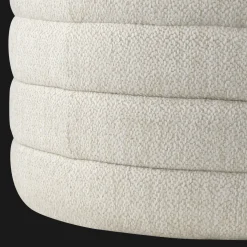 Bouclair Round Storage Fabric Ottoman* Entryway Benches Ottomans And Poufs|Ottomans & Benches