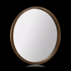Bouclair Round Wood Framed Mirror* Mirrors