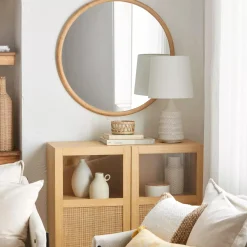 Bouclair Round Wood-Framed Mirror* Mirrors