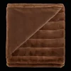Bouclair Rust Cougar Faux Fur Throw* Decorative Throws & Blankets
