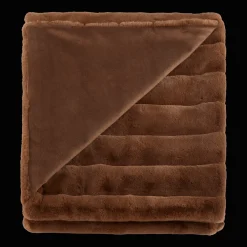 Bouclair Rust Cougar Faux Fur Throw* Decorative Throws & Blankets