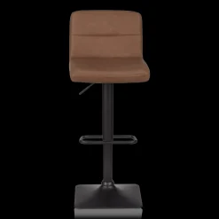 Bouclair Rust Matte Faux Leather and Metal Adjustable Bar Stool* Furniture Accessories|Bar & Counter Stools