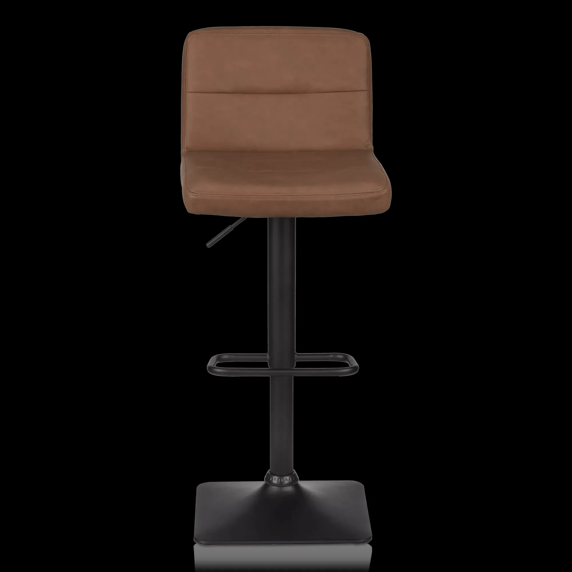 Bouclair Rust Matte Faux Leather and Metal Adjustable Bar Stool* Furniture Accessories|Bar & Counter Stools