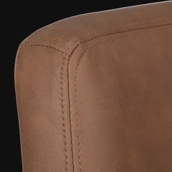 Bouclair Rust Matte Faux Leather and Metal Adjustable Bar Stool* Furniture Accessories|Bar & Counter Stools